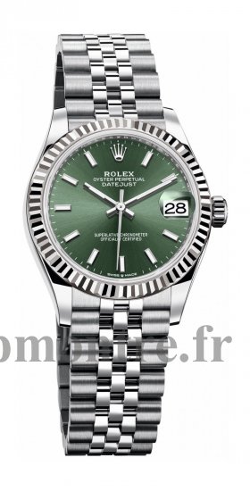 Réplique Rolex Datejust 31 Blanc Rolesor cadran vert bracelet Jubilee - Cliquez sur l'image pour la fermer