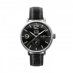 Réplique montre Bell & Ross WW1-90 Grande Date & Reserve De Marche 45 mm BRWW190-BL-ST / SCR