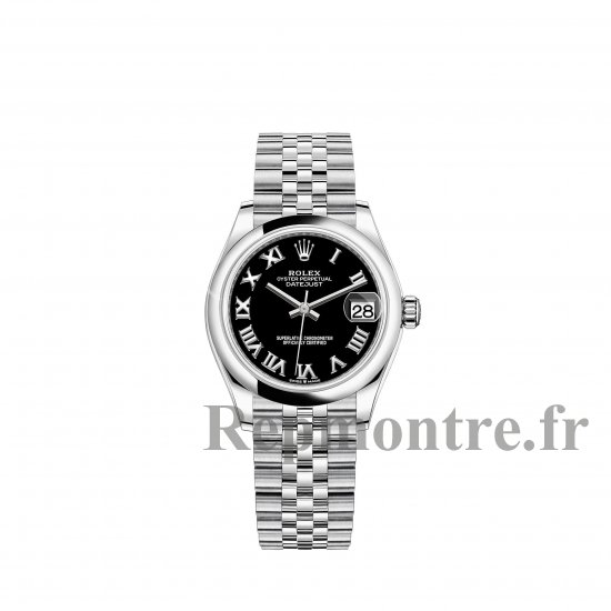 Réplique Rolex Datejust 31 Oystersteel cadran noir brillant - Cliquez sur l'image pour la fermer