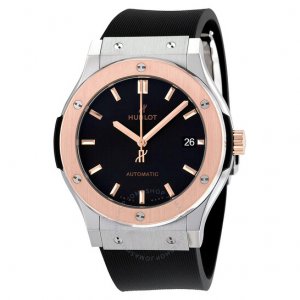 Replique Hublot Classic Fusion Black Dial Black Rubber 511.NO.1181.RX