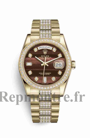 Réplique montre Rolex Day-Date 36 jaune 18 ct 118348 Oeil de taureau serti de Cadran m118348-0155 - Cliquez sur l'image pour la fermer