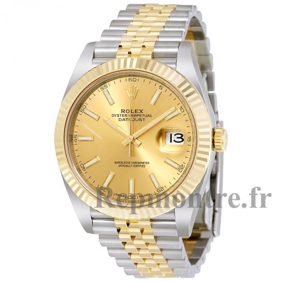 Rolex Datejust 126333 Champagne Dial Steel et montre en jumele en or jaune 18k - Cliquez sur l'image pour la fermer