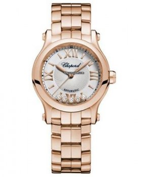 Réplique montre Chopard Happy Sport Round 3MM en or rose 274893-5013