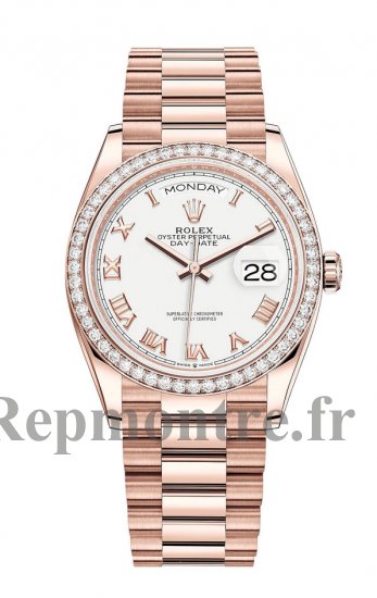 Replique Rolex Day-Date 36 montre 18 ct Everose gold M128345RBR-0054 - Cliquez sur l'image pour la fermer