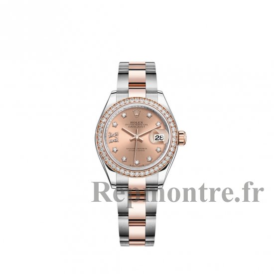 Replique Rolex Lady-Datejust Rolesor Oystersteel 18 ct Everose gold M279381RBR-0028 - Cliquez sur l'image pour la fermer