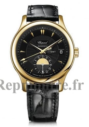 Chopard 18k Y/G Edition limitee L.U.C Classic GMT B&P Réplique 161867-0001 - Cliquez sur l'image pour la fermer