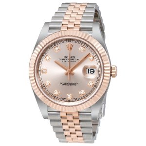 Rolex Datejust 126331 Sundust Diamond Dial Steel et 18 Everose Or Montre