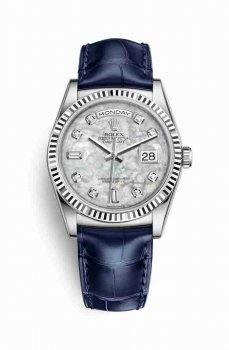Réplique de montre Rolex Day-Date 36 118139 blancs serti de nacre Cadran m118139-0090