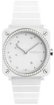 Réplique montre Bell & Ross Instruments BR S Quartz White Eagle Diamonds Bracelet Ceramique 39 mm Montre BRS-EW-CE-LGD / SCE