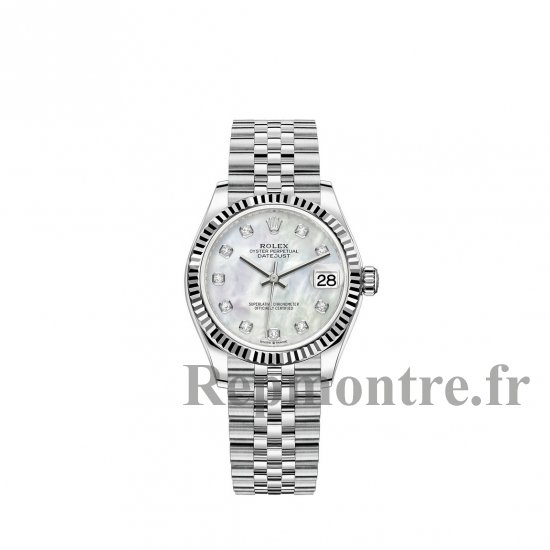 Réplique Rolex Datejust 31 Rolesor Oystersteel 18 ct white gold M278274-0006 - Cliquez sur l'image pour la fermer