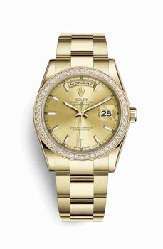 Réplique montre Rolex Day-Date 36 jaune 18 ct 118348 m118348-0134