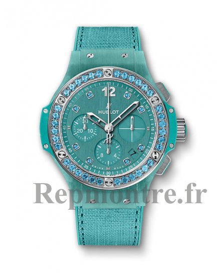 Hublot Big Bang Turquoise Linen 341.XL.2770.NR.1237 - Cliquez sur l'image pour la fermer