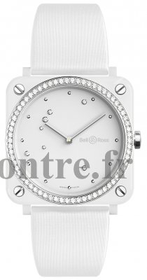 Réplique Bell & Ross Instruments BR S Quartz White Eagle Diamonds Bracelet en cuir satine 39 mm Montre BRS-EW-CE-LGD / SF - Cliquez sur l'image pour la fermer