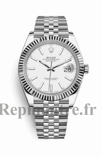Réplique montre Rolex Datejust 41 blanc Roles 126334 m126334-0010 - Cliquez sur l'image pour la fermer