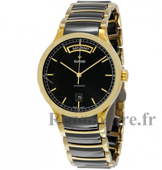 Rado Centrix Day-Date Noir Dial OR-plated Noir Ceramic Réplique Montre R30157162 - Cliquez sur l'image pour la fermer