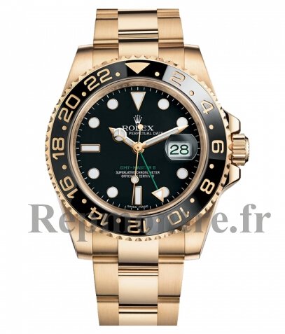 Réplique Rolex GMT Master II Or Jaune Cadran Noir 116718 BK - Cliquez sur l'image pour la fermer