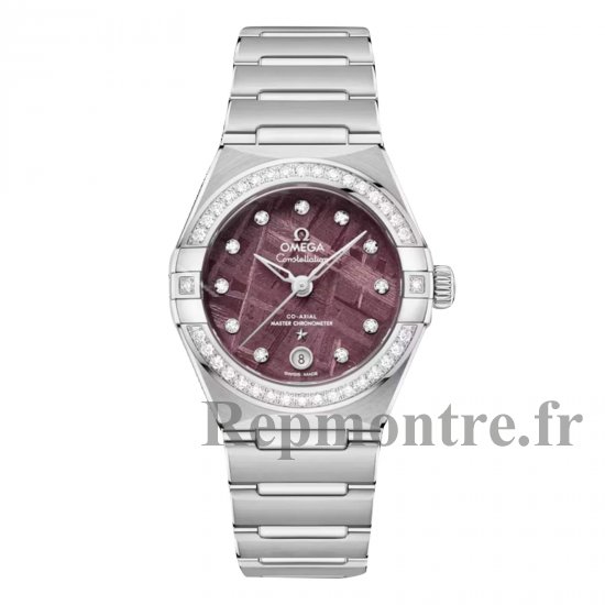 Montre Copie Omega Constellation 29 mm pour femme Violet O13115292099001 - Cliquez sur l'image pour la fermer