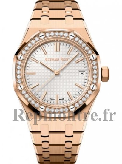 Copie de Audemars Piguet Royal Oak Automatique Ou Rose 37mm Argent Cadran Diamants 15551OR.ZZ.1356OR.01 - Cliquez sur l'image pour la fermer