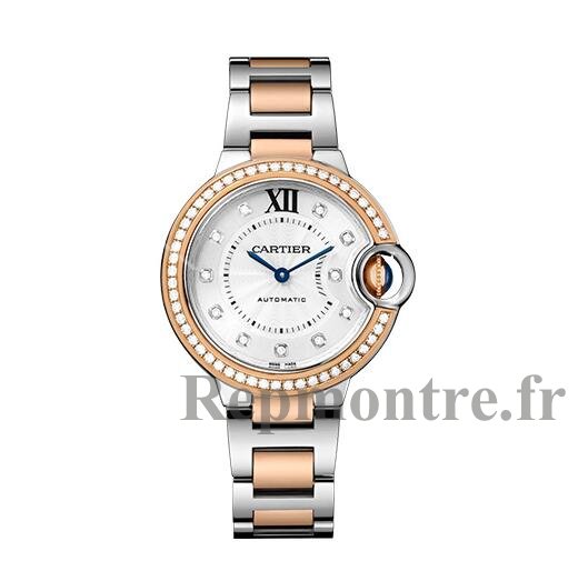 Replique Cartier Ballon Bleu 33mm Dames Acier 18K Or Rose Diamants W3BB0023 - Cliquez sur l'image pour la fermer