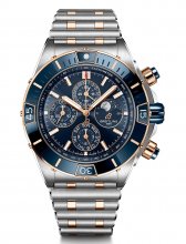 Replique Breitling Super Chronomat 4 Year Calendar Cadran bleu Steel and Rose Gold Men's U19320161C1U1