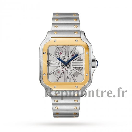 Cartier Santos De Cartier Copie montre Grand bo?tier en acier a remontage manuel Or jaune WHSA0019 - Cliquez sur l'image pour la fermer