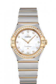 AAA Réplique Montre OMEGA Constellation Acier or jaune diamants 131.25.28.60.55.002