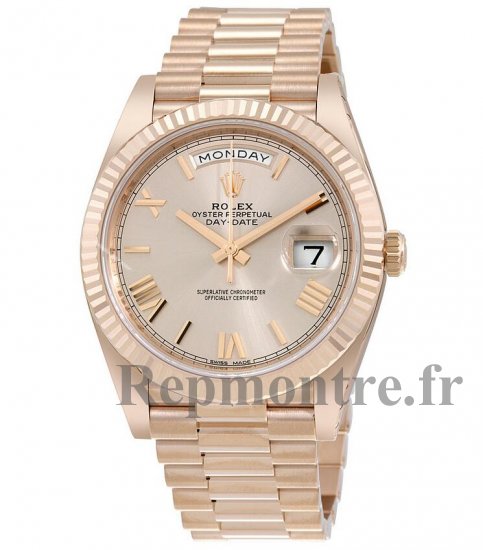 Réplique Rolex Day-Date 40 Sundust Cadran 18K Everose Rose President 228235SNRP - Cliquez sur l'image pour la fermer