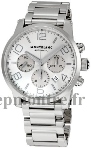 Montblanc TimeWalker Chronographe XXL Acier inoxydable Plata Dial 09669 - Cliquez sur l'image pour la fermer