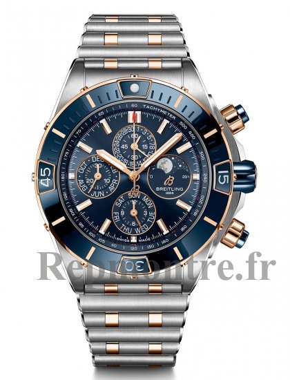 Replique Breitling Super Chronomat 4 Year Calendar Cadran bleu Steel and Rose Gold Men's U19320161C1U1 - Cliquez sur l'image pour la fermer