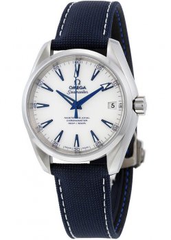 Réplique Omega Seamaster Aqua Terra Automatique Blanc Cadran Bleu Nylon 231.92.39.21.04.001