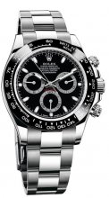 Rolex Cosmograph Daytona 116500 Montre a huitres en acier inoxydable a cadran noir