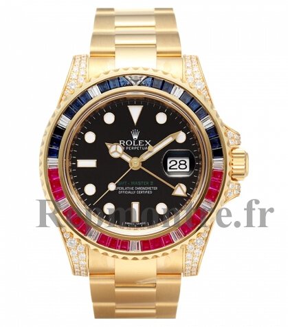 Réplique Rolex GMT Master II Or Jaune Cadran Noir 116758 SARU - Cliquez sur l'image pour la fermer