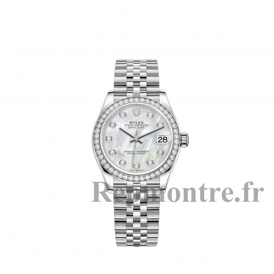 Réplique montre Rolex Datejust 31 Rolesor blanc cadran en nacre blanche bracelet Jubilee m278384rbr-0008 - Cliquez sur l'image pour la fermer