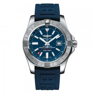 Replique Breitling Avenger Avenger II GMT Mariner Cadran bleu Tang Rubber Strap Men's A32390111C1S2