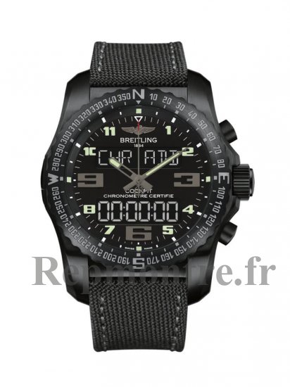 qualite superieure Réplique Breitling Professional Cockpit B50 Noir Titanium Anthracite Bracelet militaire pour hommes - Cliquez sur l'image pour la fermer