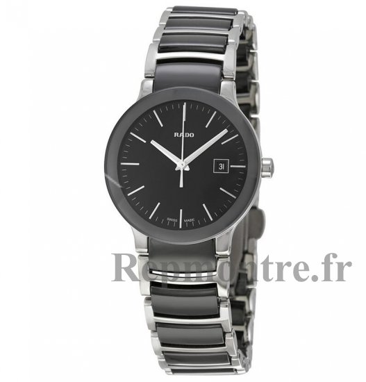 Rado Centrix Noir Dial Two-tone Ceramic Dames Réplique Montre R30935162 - Cliquez sur l'image pour la fermer