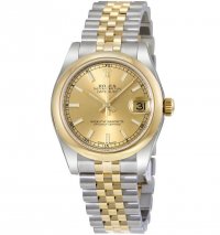 Réplique Rolex Datejust Champagne Cadran Automatique Inoxydable Acier et 18kt Or 178243CSJ