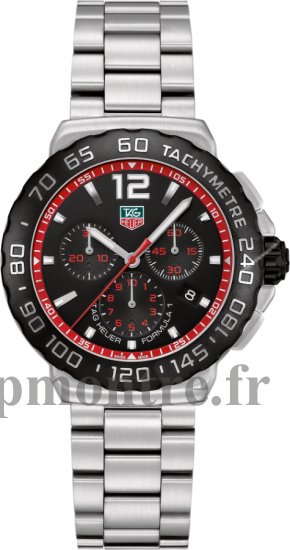 Réplique Tag Heuer Formula 1 Chronograph 42 mm Noir avec bride rouge CAU1116.BA0858 - Cliquez sur l'image pour la fermer