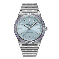 Breitling Chronomat Automatique 36 Mer du Sud Ice Blue Bracelet en acier inoxydable Dames Replique montre G10380611C1G1