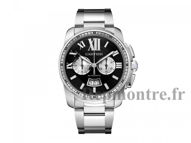 Réplique Cartier Calibre de Cartier Cadran Noir Acier 42mm W7100061 - Cliquez sur l'image pour la fermer