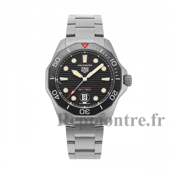 TAG Heuer Aquaracer Professional 300 43 mm Replique de montre pour homme Noir L'edition limitee WOS 1 sur 500 WBP208D.BF0631 - Cliquez sur l'image pour la fermer