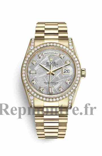 Réplique montre Rolex Day-Date 36 cerceaux en jaune sertie de 118388 - Cliquez sur l'image pour la fermer