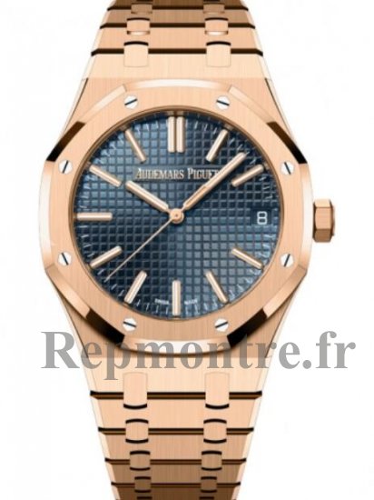 Replique Montre Audemars Piguet Royal Oak Automatique 50e Anniversaire Ou Rose 41mm Bleue Cadran 15510OR.OO.1320OR.01 - Cliquez sur l'image pour la fermer