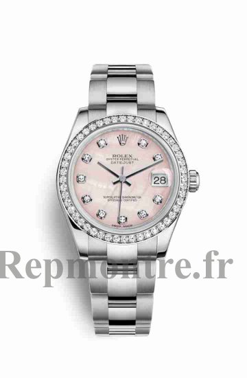 Réplique montre Rolex Datejust 31 blanc Roles blanc 178384 Rose serti de nacre Cadran m178384-0061 - Cliquez sur l'image pour la fermer