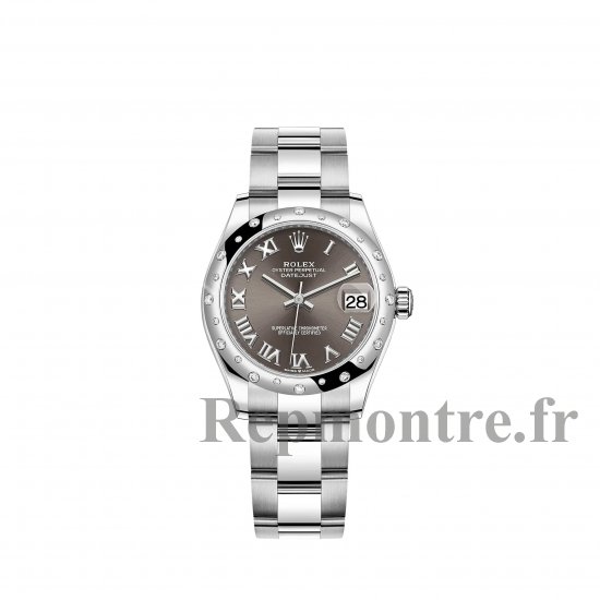 Réplique Rolex Datejust 31 Bracelet Oyster a cadran gris fonce Rolesor blanc m278344rbr-0023 - Cliquez sur l'image pour la fermer