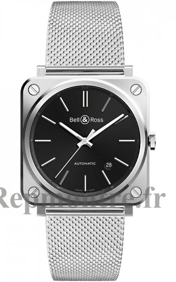 Réplique Bell & Ross Instruments BR S-92 Montre Automatique Maille Acier Noir 39 mm BRS92-BLC-ST / SST - Cliquez sur l'image pour la fermer