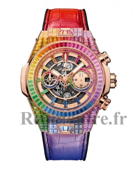 Replique Hublot Big Bang Unico Full Baguette King Gold Rainbow 45mm 411.OX.9099.LR.9999 - Cliquez sur l'image pour la fermer