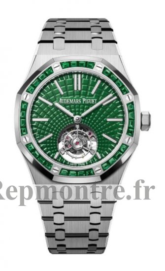 Replique Audemars Piguet Royal Oak Self-Winding Flying Tourbillon Titanium Green 26532IC.EE.1220TI.01 - Cliquez sur l'image pour la fermer