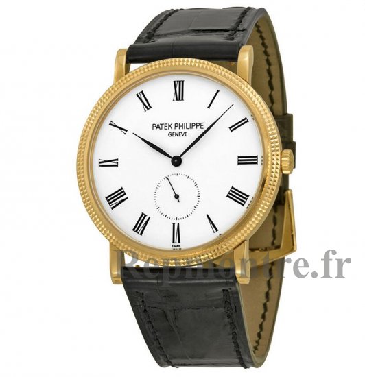 Réplique Patek Philippe Calatrava Mecanique Enamel Cadran Cuir 5116R-001 - Cliquez sur l'image pour la fermer