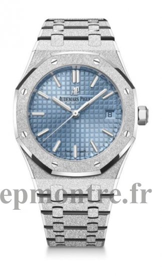 Replique Audemars Piguet Royal Oak Selfwinding 34 Frosted White Gold Blue 77353BC.GG.1263BC.01 - Cliquez sur l'image pour la fermer